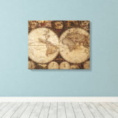  kaart canvas afdruk (Insitu (Houten vloer))