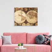  kaart canvas afdruk (Insitu (Woonkamer))