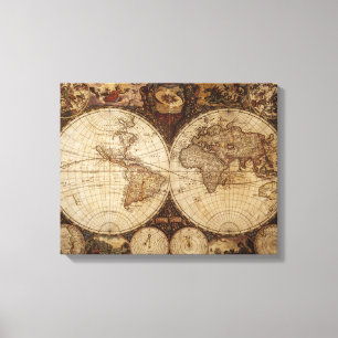 kaart canvas afdruk