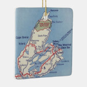  kaart Cape Breton Island Keramisch Ornament (Rechts)