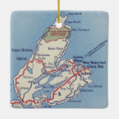  kaart Cape Breton Island Keramisch Ornament (Achterkant)