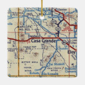  kaart Casa Grande Arizona Keramisch Ornament (Achterkant)