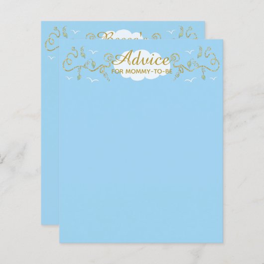 Kaart "Castle in the Sky" van baby shower Advice (Voorkant / Achterkant)