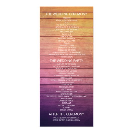 Kaart Champagne Glasses Wood Light (Achterkant)