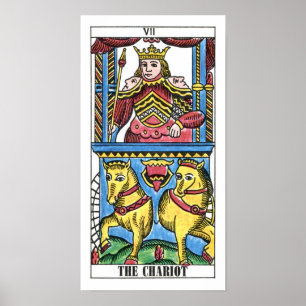Kaart Chariot Tarot Poster