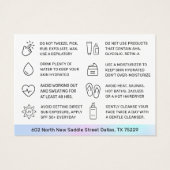 Kaart Chemische Peel Aftercare (Achterkant)