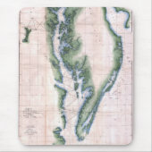  kaart Chesapeake Bay en Delaware Bay Muismat (Voorkant)