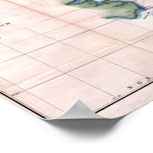 kaart Chesapeake Bay en Delaware Bay Poster (Hoek)