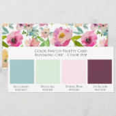 Kaart Chic Wedding Color Swatch (Voorkant / Achterkant)