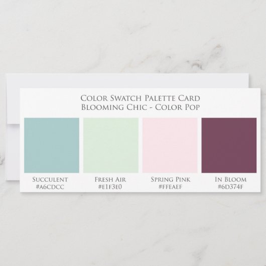 Kaart Chic Wedding Color Swatch (Voorkant)
