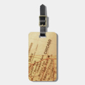  kaart CHICAGO Bagagelabel (Voorkant verticaal)