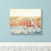 KAART: CHICAGO, c1857 Canvas Afdruk (Insitu (Houten vloer))