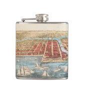 KAART: CHICAGO, c1857 Heupfles (Voorkant)