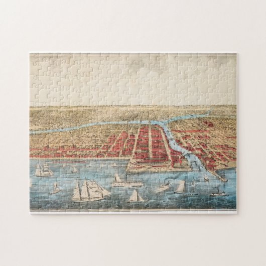 KAART: CHICAGO, c1857 Legpuzzel (Horizontaal)