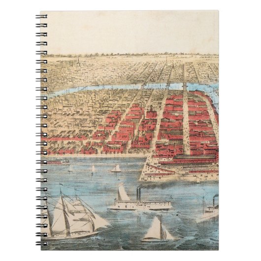 KAART: CHICAGO, c1857 Notitieboek (Voorkant)