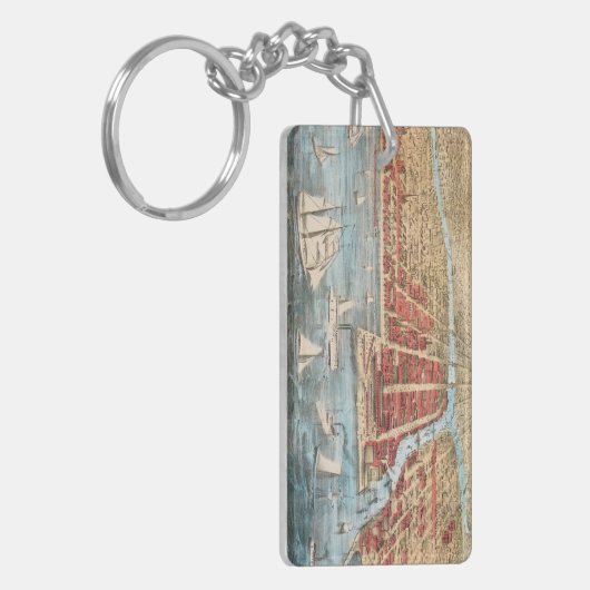 KAART: CHICAGO, c1857 Sleutelhanger (Voorkant Links)