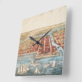KAART: CHICAGO, c1857 Vierkante Klok (Hoek)