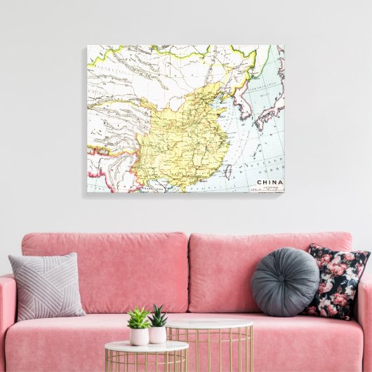 KAART: CHINA, 1910 CANVAS AFDRUK (Insitu (Woonkamer))