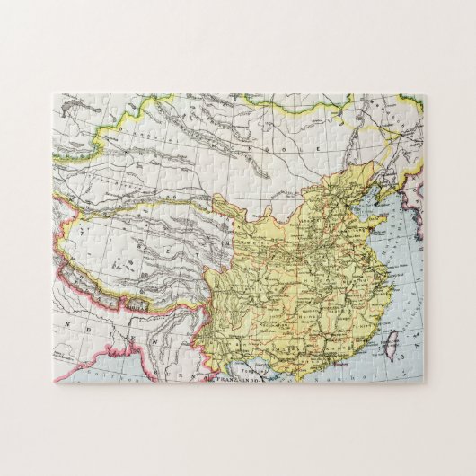 KAART: CHINA, 1910 LEGPUZZEL (Horizontaal)