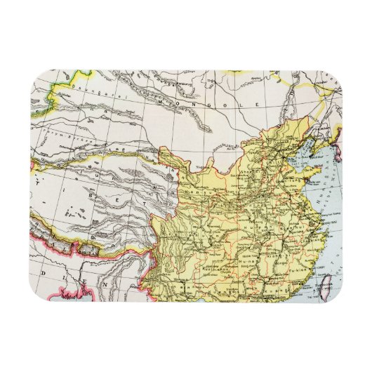 KAART: CHINA, 1910 MAGNEET (Horizontaal)