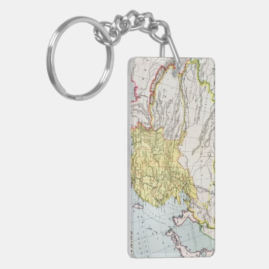 KAART: CHINA, 1910 SLEUTELHANGER (Voorkant Links)