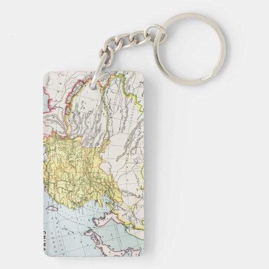 KAART: CHINA, 1910 SLEUTELHANGER (achterkant)