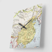 KAART: CHINA, 1910 VIERKANTE KLOK (Hoek)