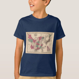 Kaart - China en Japan van Johnson T-shirt