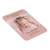 Kaart Christelijke aankondiging geboorte - Roze en Magneet (Rechterzijde)