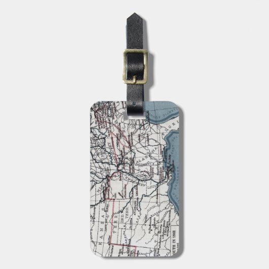 KAART: CIVIL WAR, 1861 BAGAGELABEL (Voorkant verticaal)