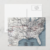 KAART: CIVIL WAR, 1861 BRIEFKAART (Voorkant / Achterkant)