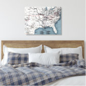 KAART: CIVIL WAR, 1861 CANVAS AFDRUK (Insitu (Slaapkamer))