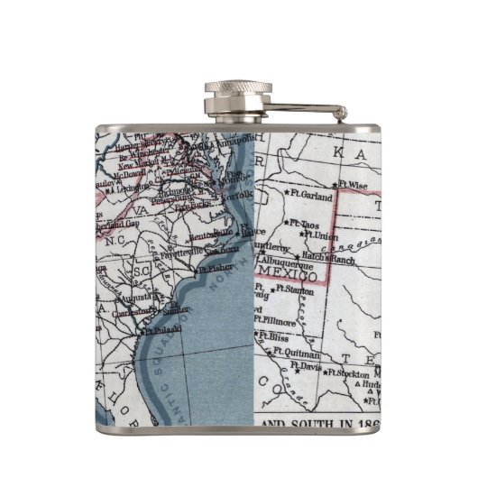 KAART: CIVIL WAR, 1861 HEUPFLES (Achterkant)