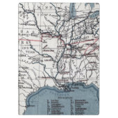 KAART: CIVIL WAR, 1861 KLEMBORD (Achterkant)