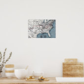 KAART: CIVIL WAR, 1861 POSTER (Keuken)