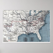 KAART: CIVIL WAR, 1861 POSTER (Voorkant)