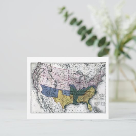 KAART: CIVIL WAR, 1864 BRIEFKAART (Staand voorkant)