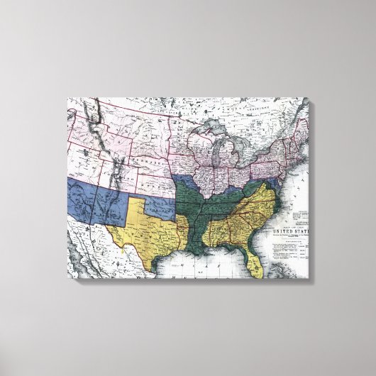 KAART: CIVIL WAR, 1864 CANVAS AFDRUK (Voorkant)