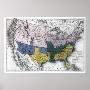 KAART: CIVIL WAR, 1864 POSTER