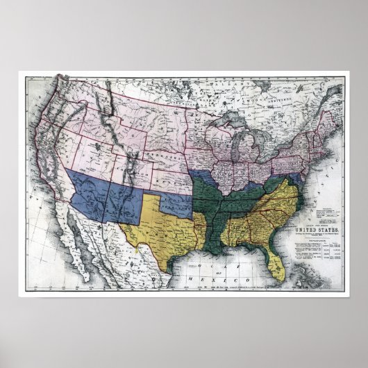 KAART: CIVIL WAR, 1864 POSTER (Voorkant)