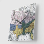 KAART: CIVIL WAR, 1864 VIERKANTE KLOK (Hoek)