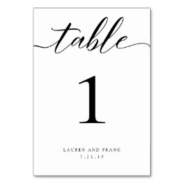 Kaart Classic Script Table Number (Classic)