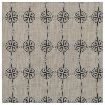 Kaart Compass Black Wave Pattern Nautical Coastal