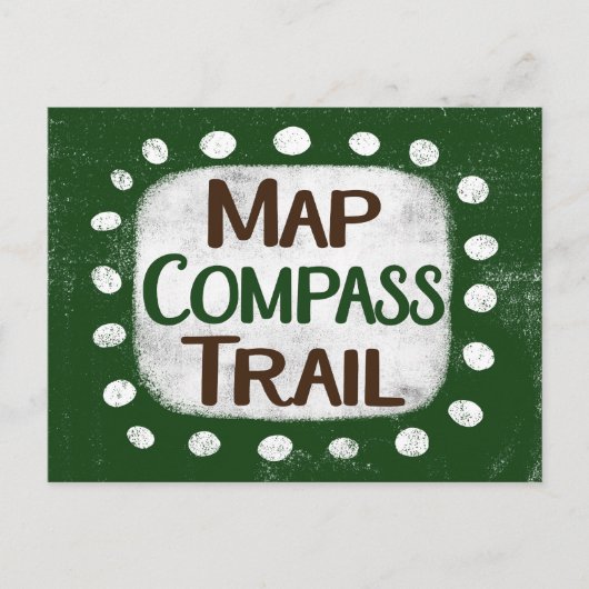 Kaart Compass Trail Briefkaart (Voorkant)