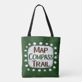 Kaart Compass Trail Canvas tas (Achterkant)
