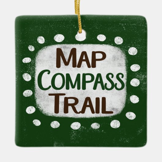 Kaart Compass Trail Ornament (Voorkant)