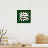Kaart Compass Trail Poster Wall Art (Keuken)