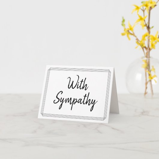 kaart condoleert met "sympathie" (Gele Bloem)