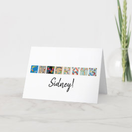 kaart "Congrats" voor gamealfabet