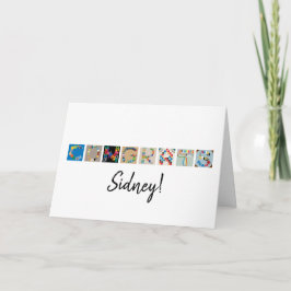 kaart "Congrats" voor gamealfabet